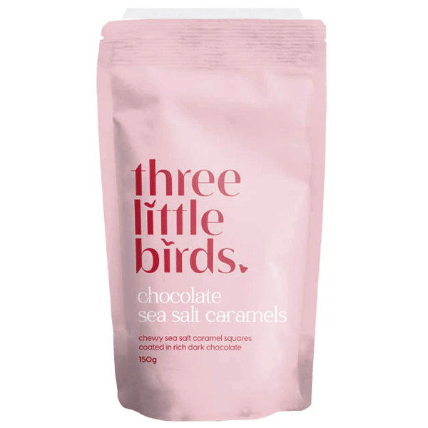 Three Little Birds Chocolate Sea Salt Caramels 150g