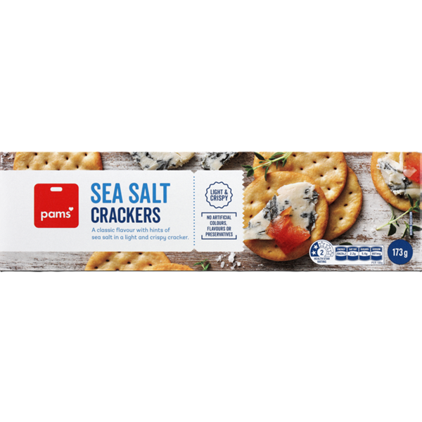 Pams Sea Salt Crackers 173g