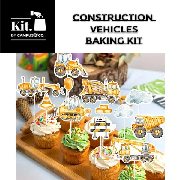 Construction Vehicles Baking Kit