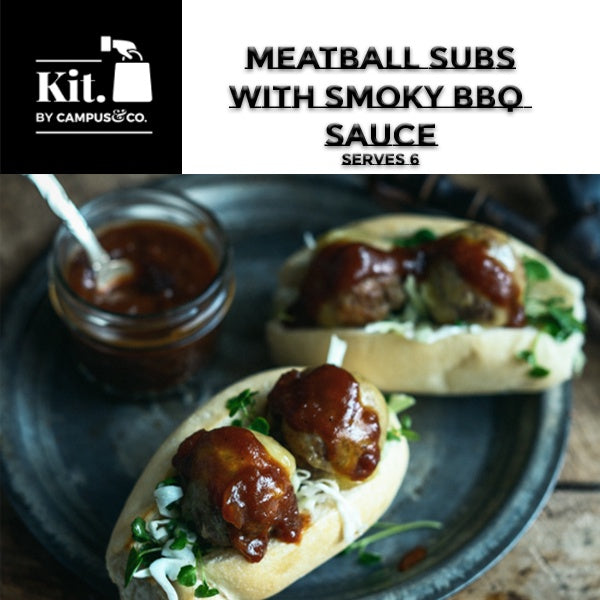 Meatball Subs with Smokey BBQ Sauce Meal kit 6 Person