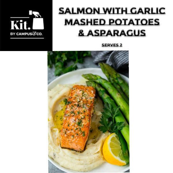 Salmon with Garlic Mashed Potatoes & Greens Meal Kit - Serves 2