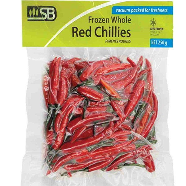 SB Frozen Whole Red Chillies 250g