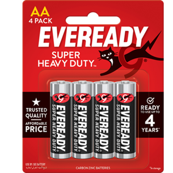 Eveready Super Heavy Duty AA 4pk