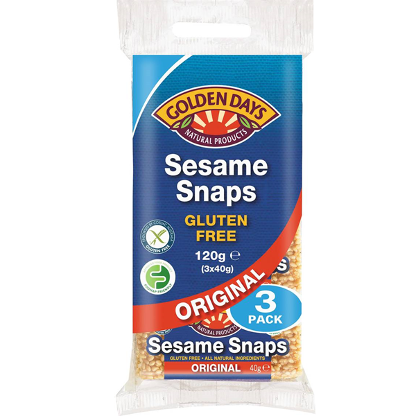 Golden Days Original Sesame Snaps 3pk 120g