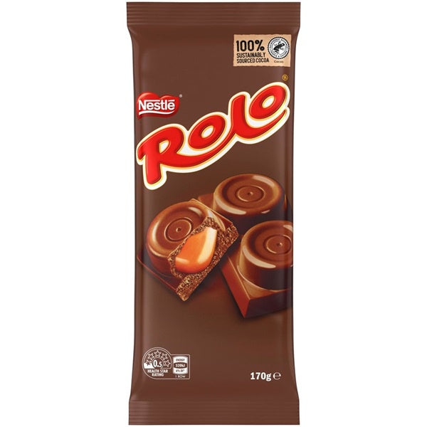 Nestle Rolo Milk Chocolate Block 170g