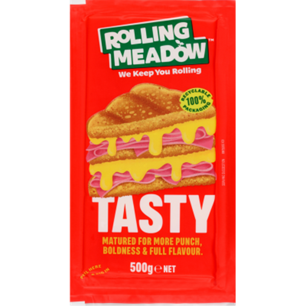 Rolling Meadow Tasty Cheese Block 500g