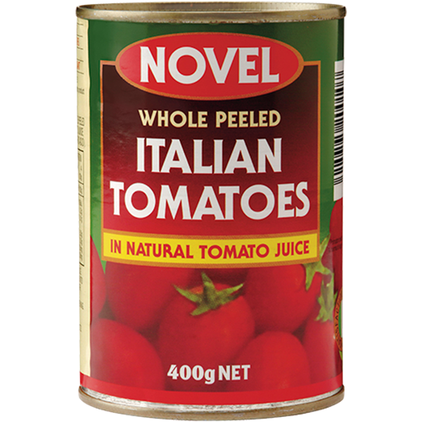 Novel Authentic Italian Whole Peeled Tomatoes 400g