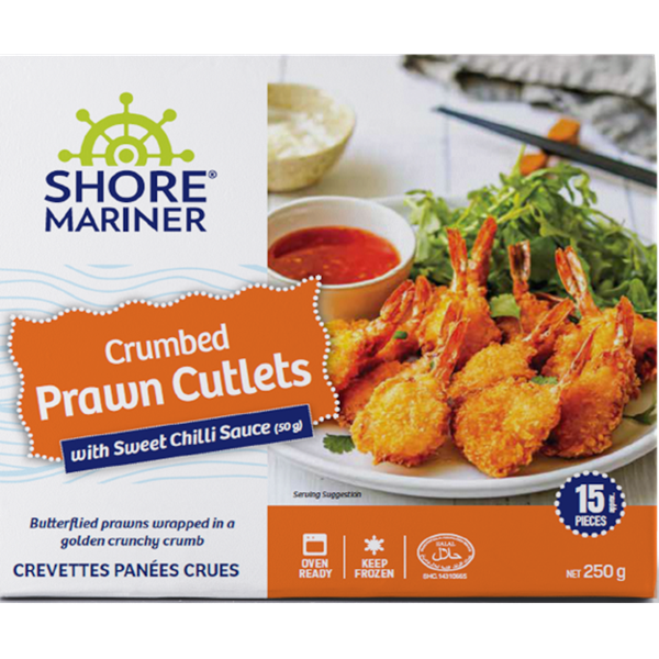 Shore Mariner Frozen Crumbed Prawn Cutlets 250g