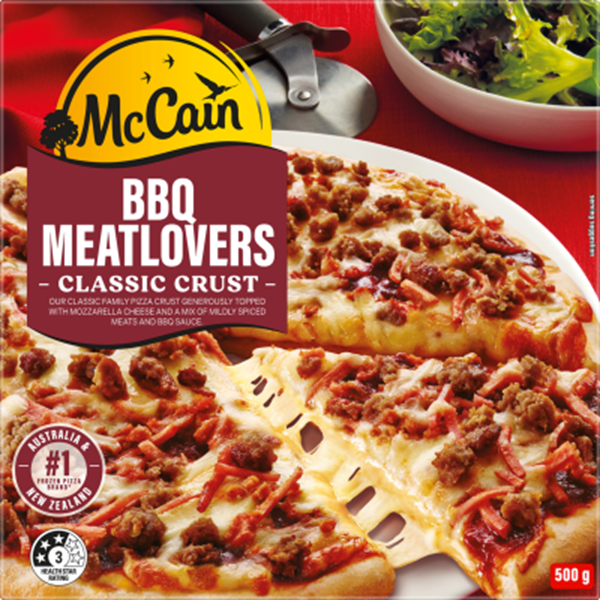 Mccain Pizza Family Bbq Meatlovers 500G