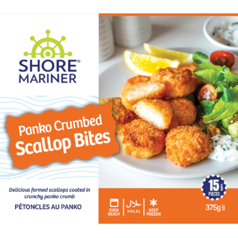 Shore Mariner Frozen Panko Crumbed Scallop Bites 375g