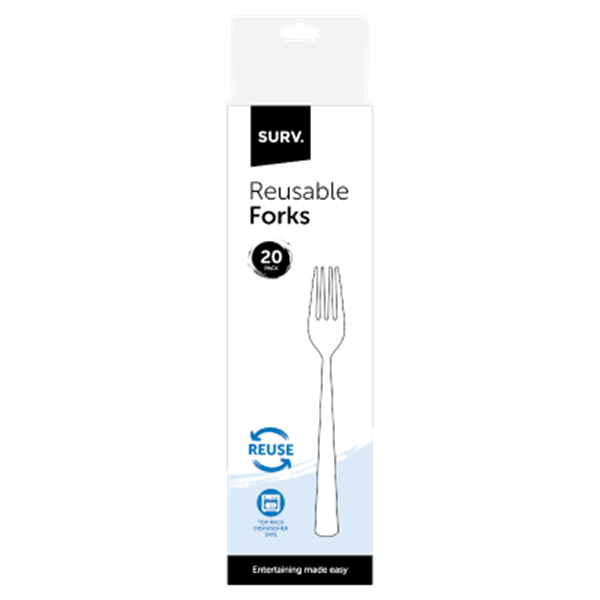 Surv Reusable Forks 20pk