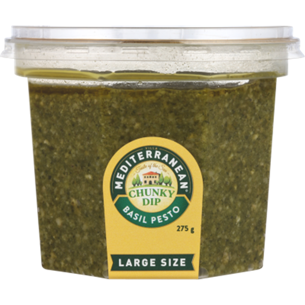 Villa Mediterranean Basil Pesto Chunky Dip 275G