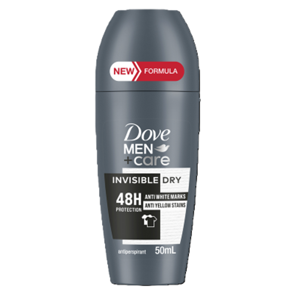 Dove Men Plus Care Invisible Dry 48H Antiperspirant Roll On 50ml