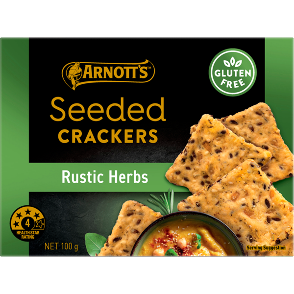 Arnotts Rustic Herbs Seeded Crackers 100g