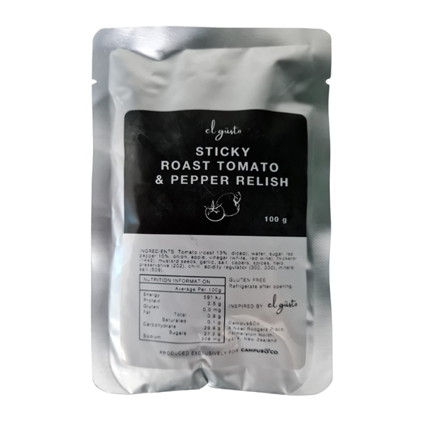 C&C El Gusto Roasted Tomato & Capsicum Relish Sachet 100g