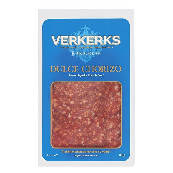 Verkerks Epicurean Dulce Chorizo Sliced 100g