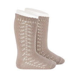 Condor Side Openwork Knee High Socks