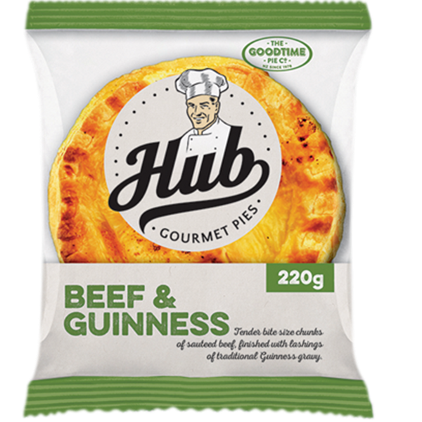 Hub Goodtime Beef & Guinness Pie 220gm  FZ