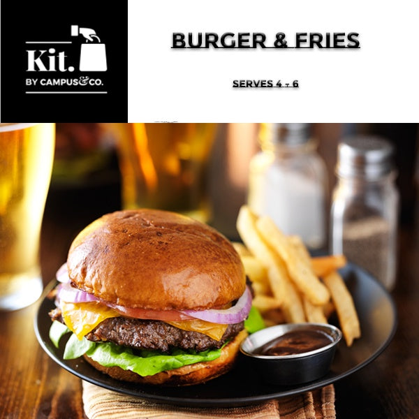 Burger & Fries Meal kit 4 Person