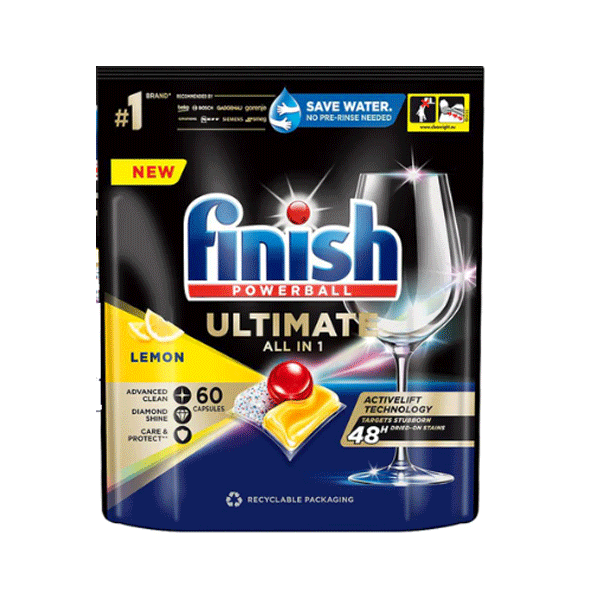 Finish Ultimate Pro Material Care Dishwasher Tabs 60pk