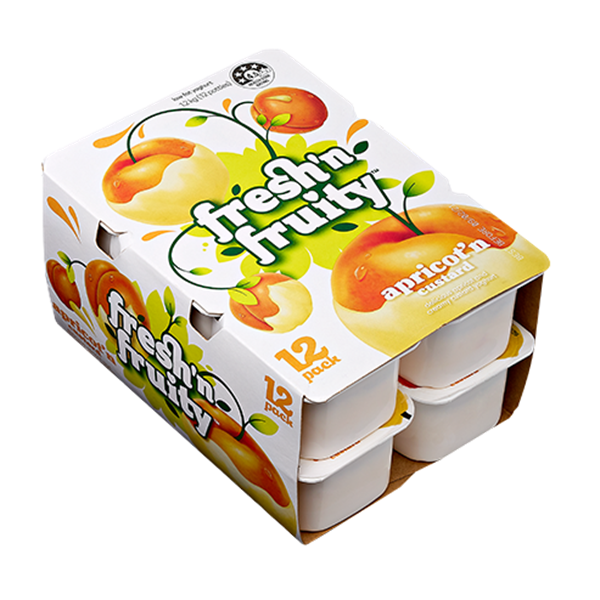 Fresh N Fruity Apricot N Custard Yoghurts 12pk x 100g