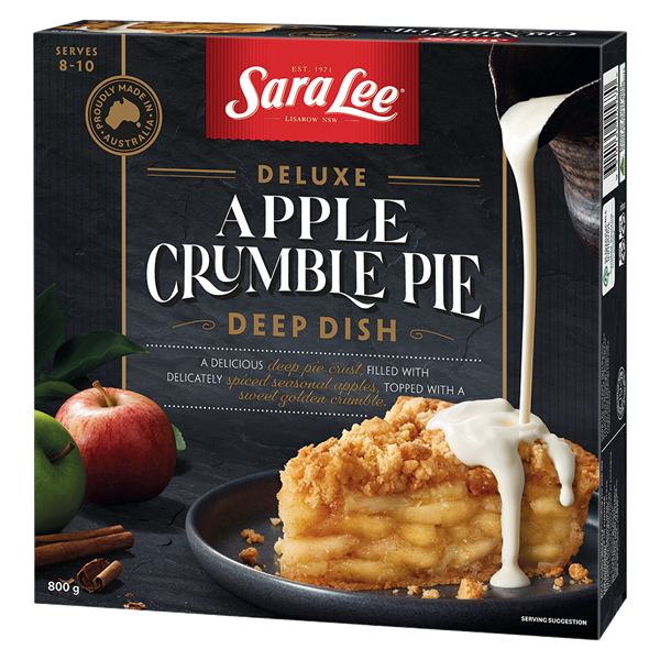 Sara Lee Fruit Pie Deep Dish Apple Crumble 800G Box