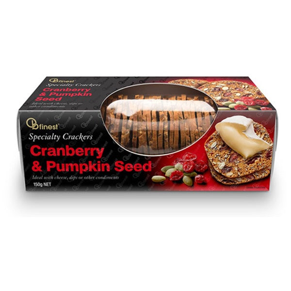 OB Finest Cranberry & Pumpkin Seed Specialty Crackers 150g