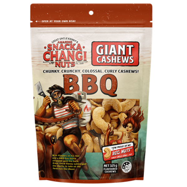 Snacka Changi Nuts BBQ Flavoured Giant Cashews 325g