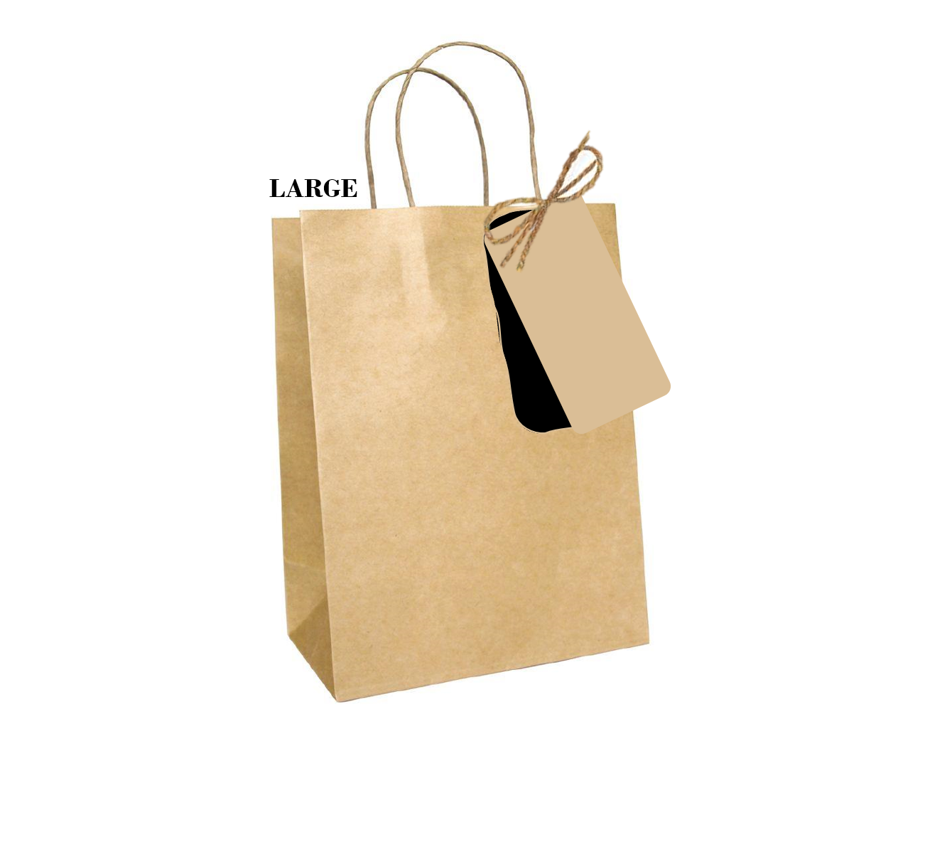 Kraft Paper Gift Bag - Large  - 25x35x10cm