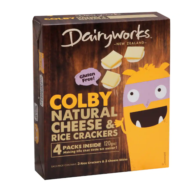 Dairyworks Colby Natural Cheese & Rice Crackers 120g