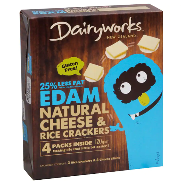 Dairyworks Edam Natural Cheese & Rice Crackers 120g