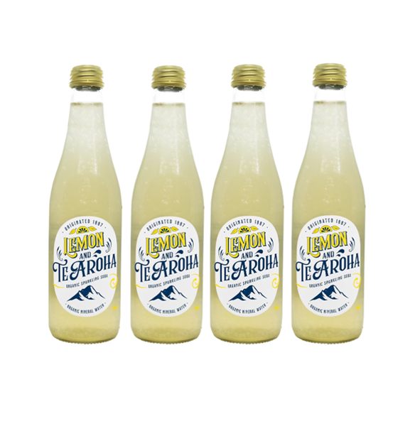 Lemon and Te Aroha Sparkling Soda 300ml 4pk