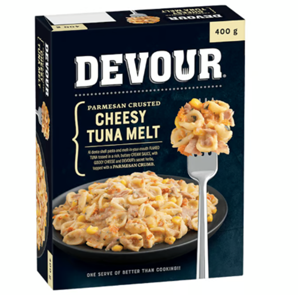 Devour Frozen Meal Parmesan Cheesy Tuna Melt 400G