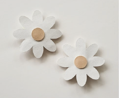 Petal Craft Leather Hair Clips