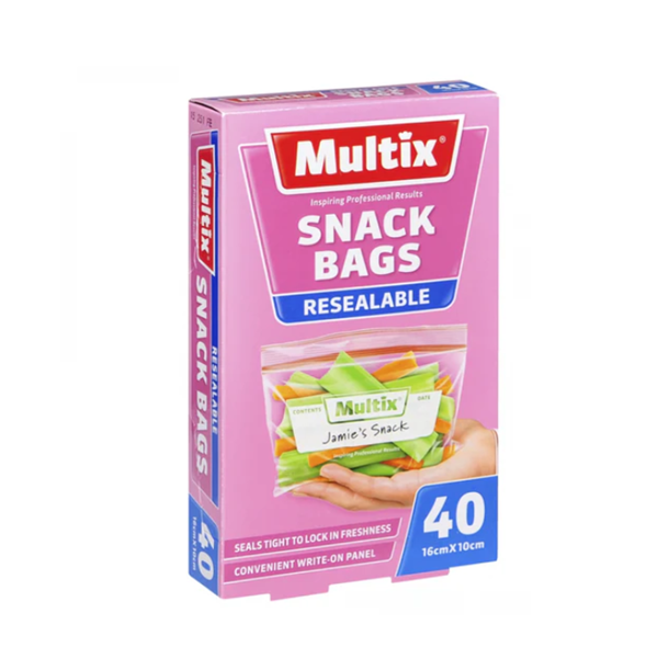 Multix Quick Zip Resealable 40 Snack Bags