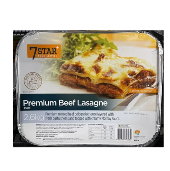 7 Star Premium Beef Lasagne 2.6kg