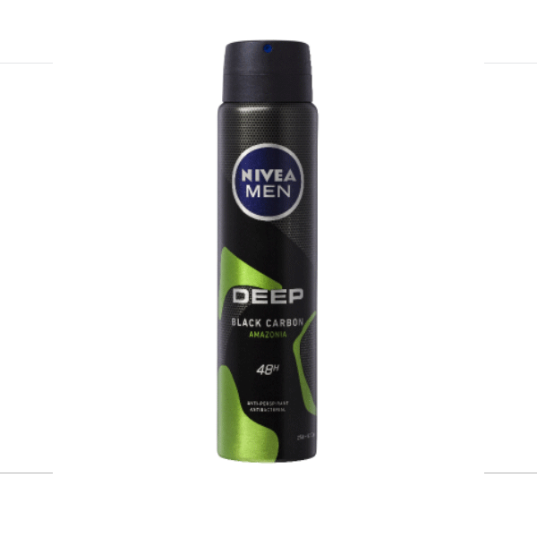 Nivea Men Deep Black Carbon Amazonia 48H Anti-Perspirant Aerosol 250ml