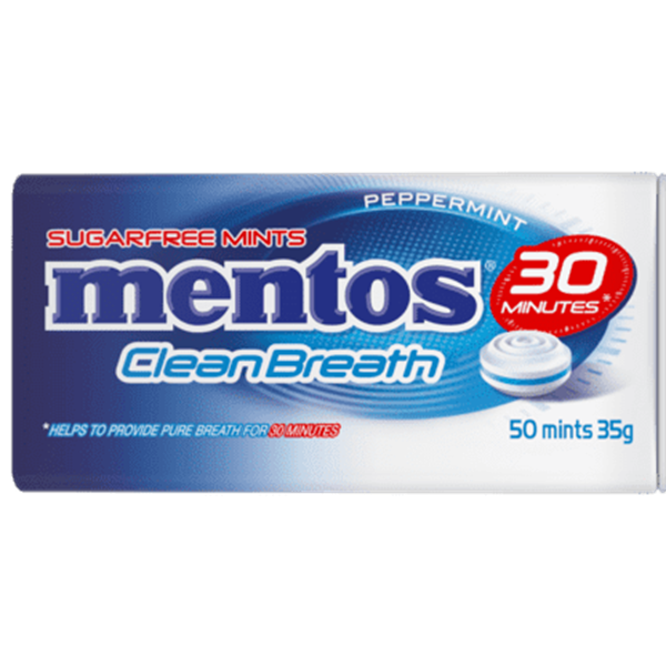 Mentos Clean Breath Peppermint 35g