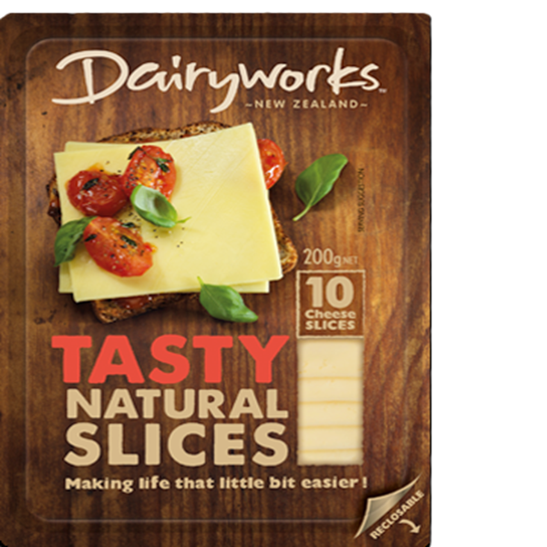 Dairyworks Tasty Natural Cheese Slices 200g