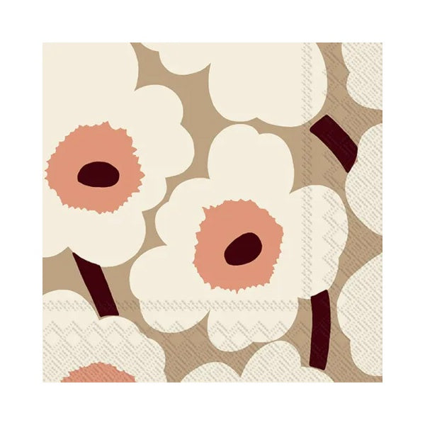 IHR Luncheon Marimekko Unikko Cream Serviettes - 20pk