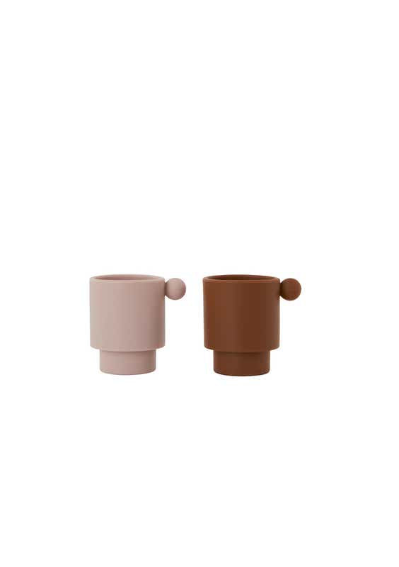 Oyoy Tiny Inka Cup. Pk 2. Caramel/Rose