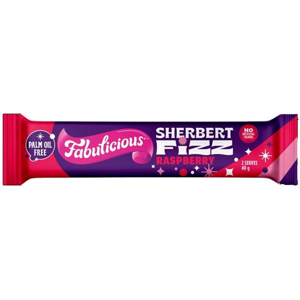 RJs Fabulicious Raspberry Sherbet Fizz Licorice 40g