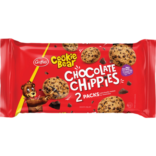 Griffins Cookie Bear Chockie Chippies Biscuits Share Pack 320g