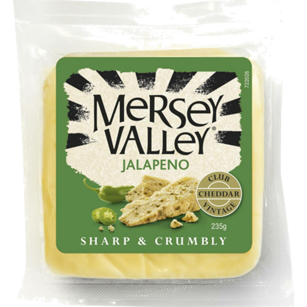 Mersey Valley Club Jalapeno Cheddar Cheese 235g