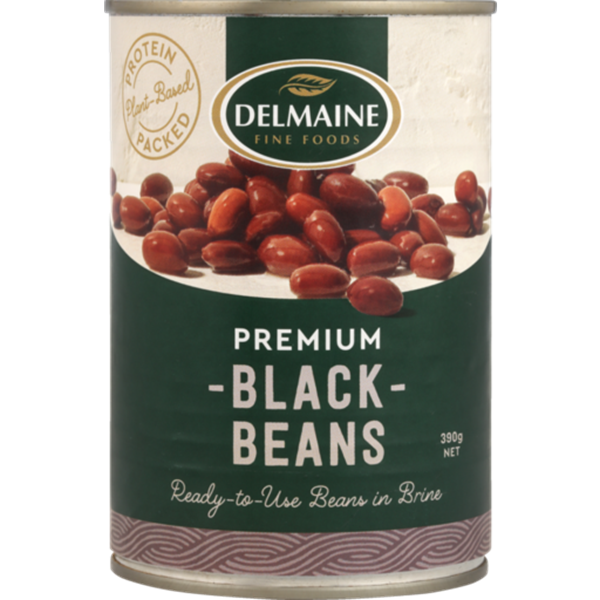 Delmaine Black Beans 390g