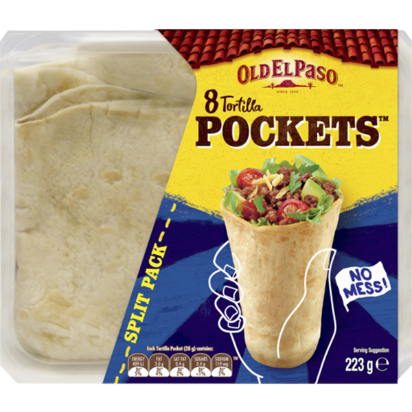 Old El Paso Tortilla Pockets 8pk 223g