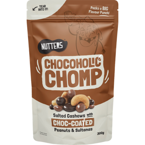 Nutters Chocoholic Chomp Salted Cashews Peanuts & Sultanas 300g