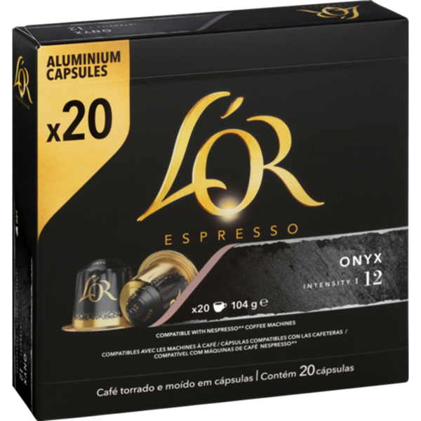 L'or Espresso Coffee Capsules Onyx 20pk