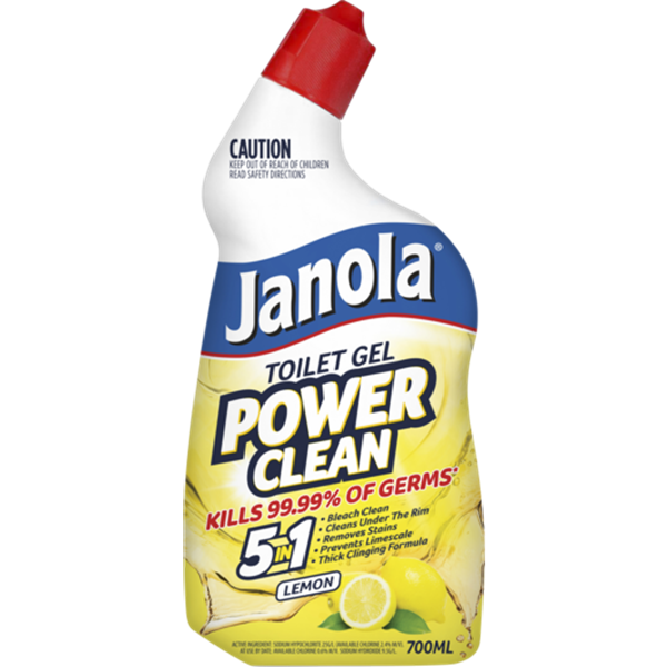 Janola Power Clean Lemon Fresh Toilet Bleach Gel 700ml