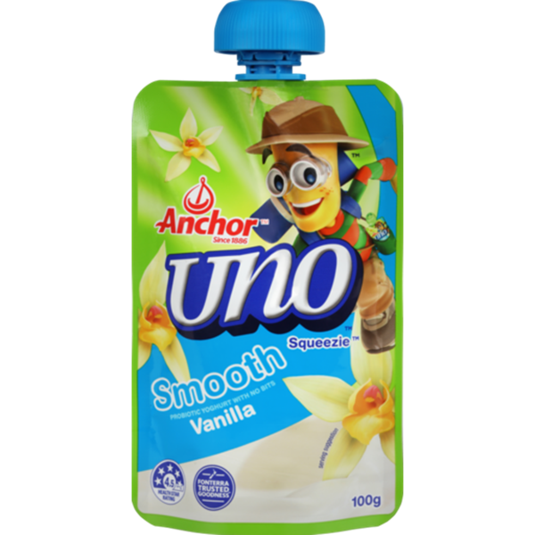 Anchor Uno Smooth Vanilla Yoghurt Pouch 100g